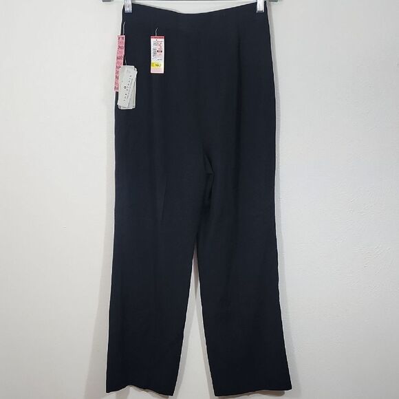 The Studio John Meyer of Norwich Wool Black Lined Trousers NWT Size 8P - Picture 8 of 11